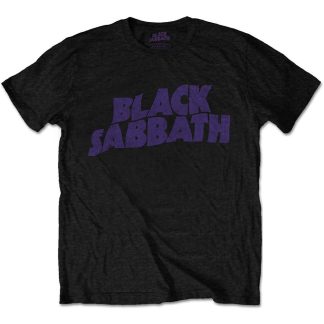 BLACK SABBATH Wavy Logo Vintage Vintage T-shirt