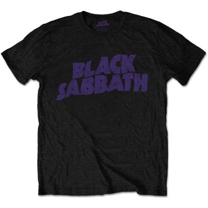 BLACK SABBATH Wavy Logo Vintage Vintage T-shirt