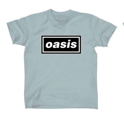OASIS Logo On Blue Slim Fit T-shirt