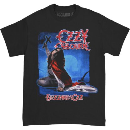 OZZY OSBOURNE Blizzard of Ozz Track list (Back Print) Slim Fit T-shirt