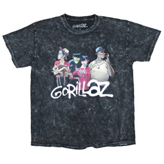 GORILLAZ Group with Deer Stonewashed Tee T-shirt