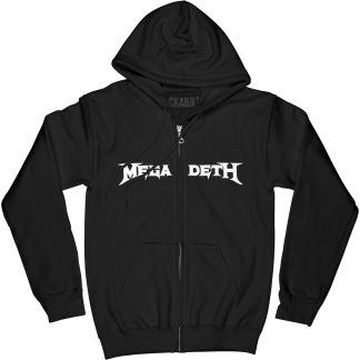 MEGADETH White Logo (Discontinued And Almost Gone) Zippered Hooded Sweatshirt