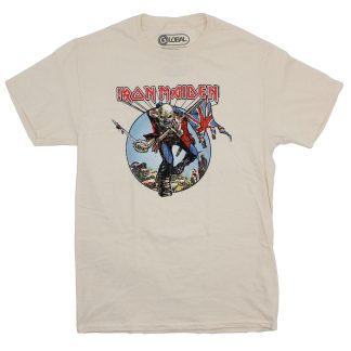 IRON MAIDEN Trooper Circle Natural T-shirt