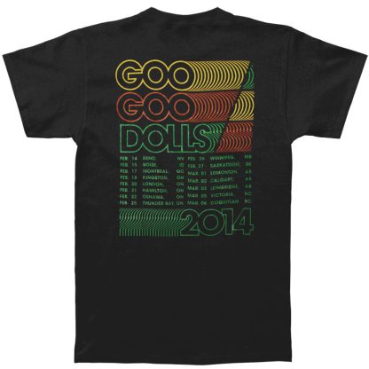 GOO GOO DOLLS Repeater 2014 Tour City Info Reno - Coquitlam British Columbia T-shirt - Image 2