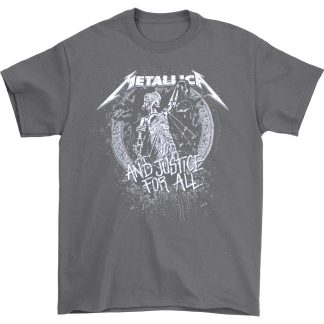 METALLICA Grey & White Justice For All T-shirt