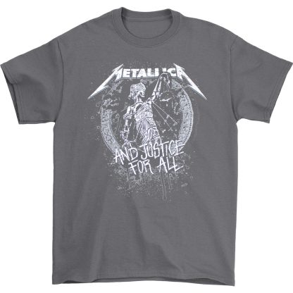 METALLICA Grey & White Justice For All T-shirt