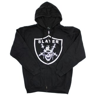 SLAYER Raiders Logo Zippered Hooded Sweatshirt