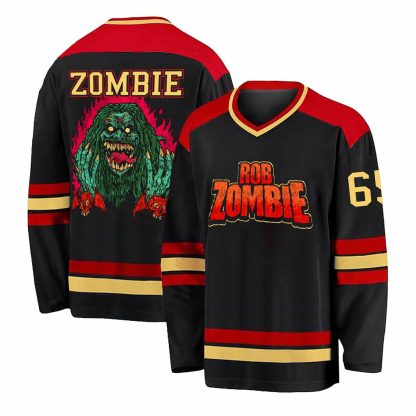 ROB ZOMBIE Superbeast by Puis Calzada (Rockmerch Exclusive) Hockey Jersey - Image 3