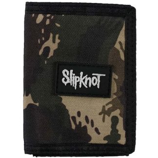 SLIPKNOT Camo Hook & Loop Closure Nylon Wallet Tri-Fold Wallet