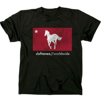 DEFTONES Distressed White Pony Express Slim Fit T-shirt