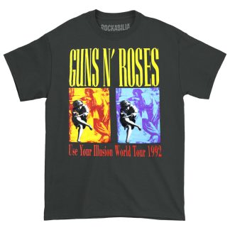 GUNS N ROSES Use Your Illusion World Tour (Back Print) Slim Fit T-shirt