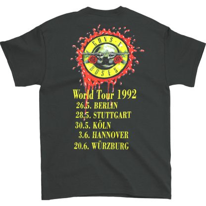GUNS N ROSES Use Your Illusion World Tour (Back Print) Slim Fit T-shirt - Image 2