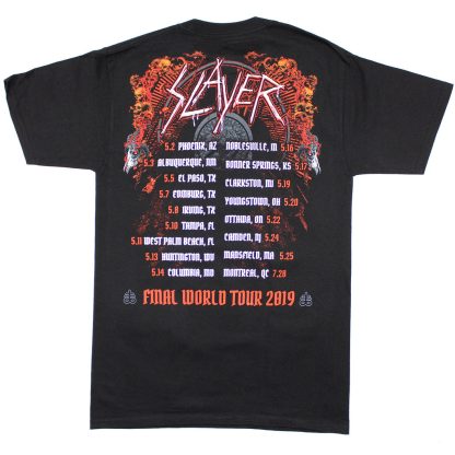 SLAYER Baphomet Final World Tour Dates 2019 T-shirt - Image 2