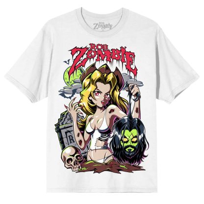 ROB ZOMBIE Beheaded Anime by JPTRONWALKER (White) (Rockmerch Exclusive) T-shirt