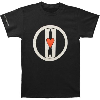 LOVE AND ROCKETS Logo Discharge Slim Fit T-shirt