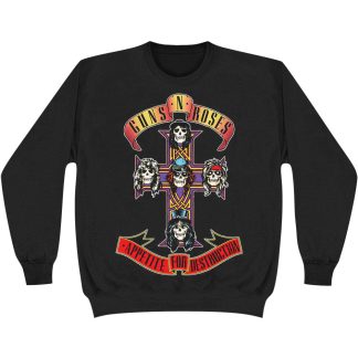 GUNS N ROSES Appetite For Destruction Cross Sweatshirt Sweatshirt