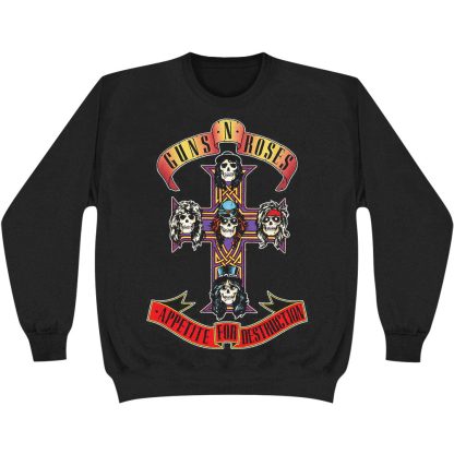 GUNS N ROSES Appetite For Destruction Cross Sweatshirt Sweatshirt