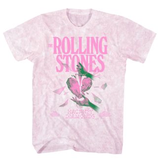 ROLLING STONES Hackney Diamonds Pink Mineral Wash Tie Dye T-shirt
