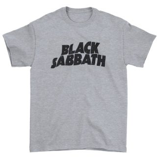 BLACK SABBATH Black Wavy Logo Slim Fit T-shirt