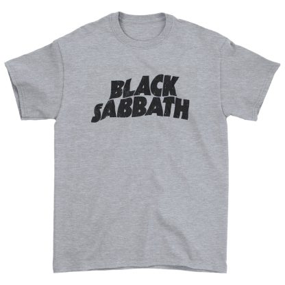 BLACK SABBATH Black Wavy Logo Slim Fit T-shirt