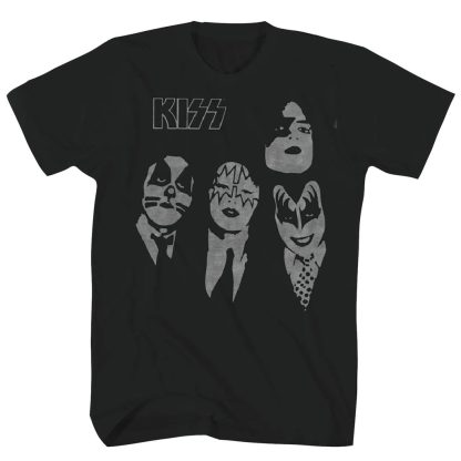 KISS Dressed To Kill Heads In Black & White T-shirt