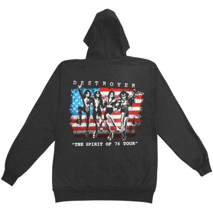 KISS Spirit Of '76 Zippered Hooded Sweatshirt - Image 2