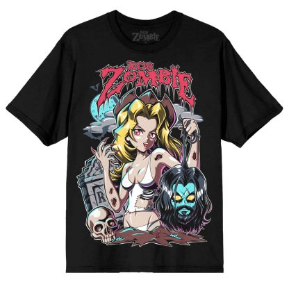 ROB ZOMBIE Beheaded Anime by JPTRONWALKER (Black) (Rockmerch Exclusive) T-shirt