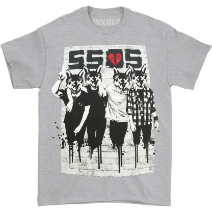 5 SECONDS OF SUMMER Fox Heads T-shirt