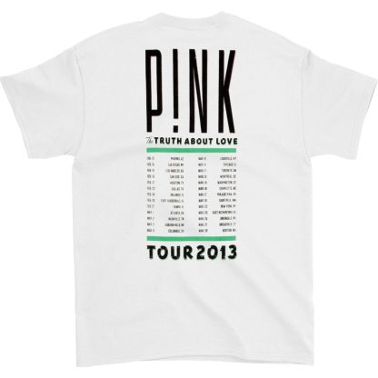 PINK Truth About Love 2013 Tour City Info Phoenix - Boston T-shirt - Image 2