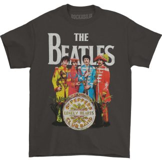 BEATLES Sgt Pepper Charcoal Slim Fit T-shirt