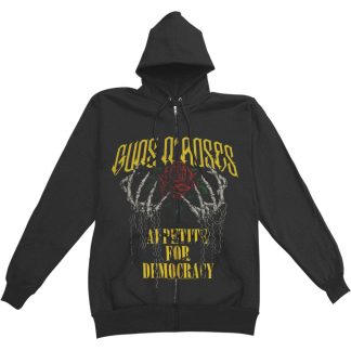 GUNS N ROSES Appetite For Democracy Zippered Hooded Sweatshirt