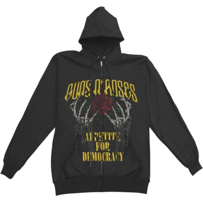 GUNS N ROSES Appetite For Democracy Zippered Hooded Sweatshirt