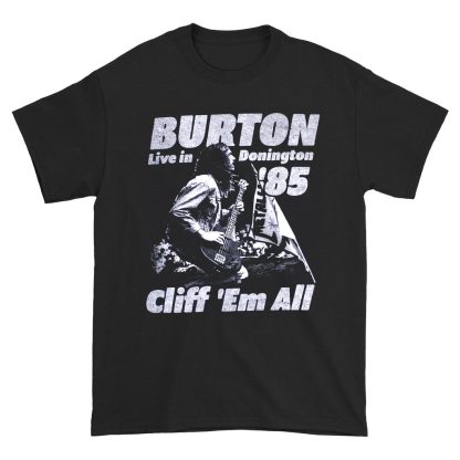 METALLICA Cliff Burton Cliff 'Em All Live in Donnington '85 T-shirt
