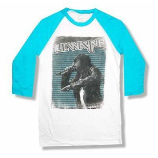LIL WAYNE Mic Live Image Raglan Jersey T-shirt