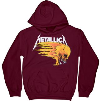 METALLICA Flaming Skull Hooded Sweatshirt