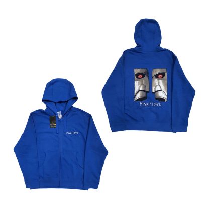 PINK FLOYD Metal Heads Close Up (Back Print) Zippered Hooded Sweatshirt