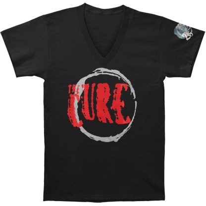 CURE Circle Logo 2013 Tour V-Neck Tee Slim Fit T-shirt