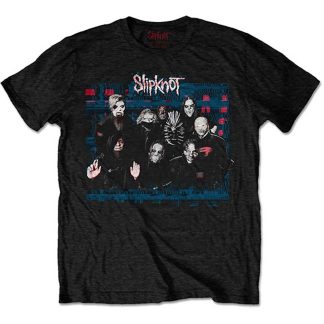 SLIPKNOT WANYK Glitch Group (Back Print) Slim Fit T-shirt