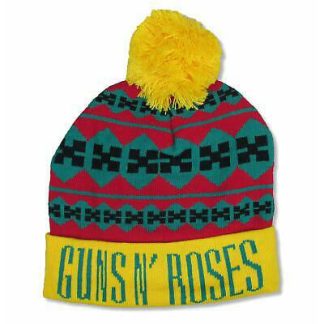 GUNS N ROSES Holiday Green Knit Beanie Beanie