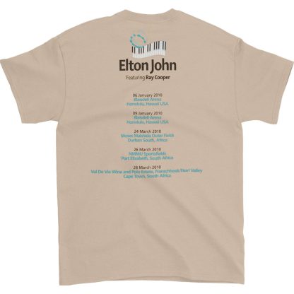ELTON JOHN 2010 World Tour Featuring Ray Cooper T-shirt - Image 2