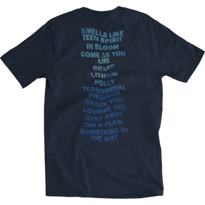 NIRVANA Nevermind Album Play List Slim Fit T-shirt - Image 2