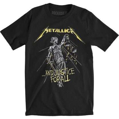 METALLICA And Justice For All Tracks (Back Print) Slim Fit T-shirt