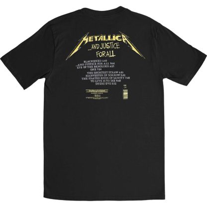 METALLICA And Justice For All Tracks (Back Print) Slim Fit T-shirt - Image 2
