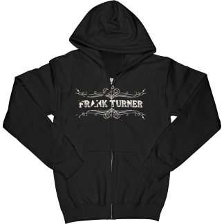 FRANK TURNER Made in England Logo Zippered Hooded Sweatshirt