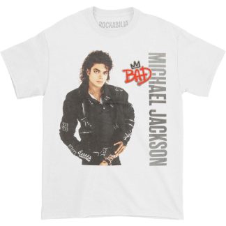 MICHAEL JACKSON MJ Bad Silver Logo T-shirt