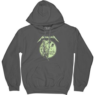 METALLICA Justice Neon Charcoal Hoodie Hooded Sweatshirt