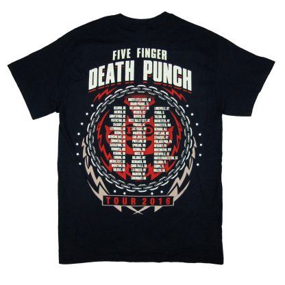 FIVE FINGER DEATH PUNCH Zombie Kill World Tour 2016 Reading UK - Duluth GA T-shirt - Image 2