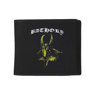 BATHORY Yellow Goat With Red Eyes Wallet Bi-Fold Wallet
