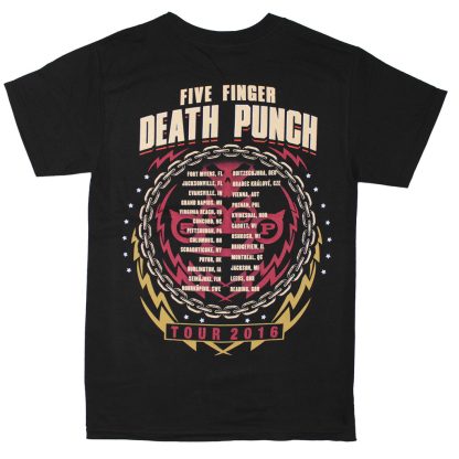 FIVE FINGER DEATH PUNCH Zombie Kill 2016 World Tour T-shirt - Image 2