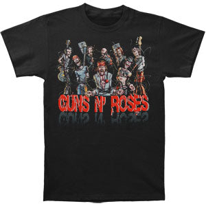 GUNS N ROSES Cartoon 2011 Tour T-shirt